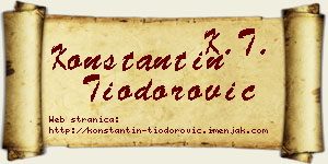 Konstantin Tiodorović vizit kartica